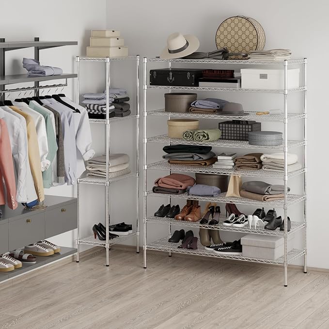 21" Deep x 54" Wide x 74" Height Wire Shelving Kit | 8-Tier | NSF Commercial - Image 5