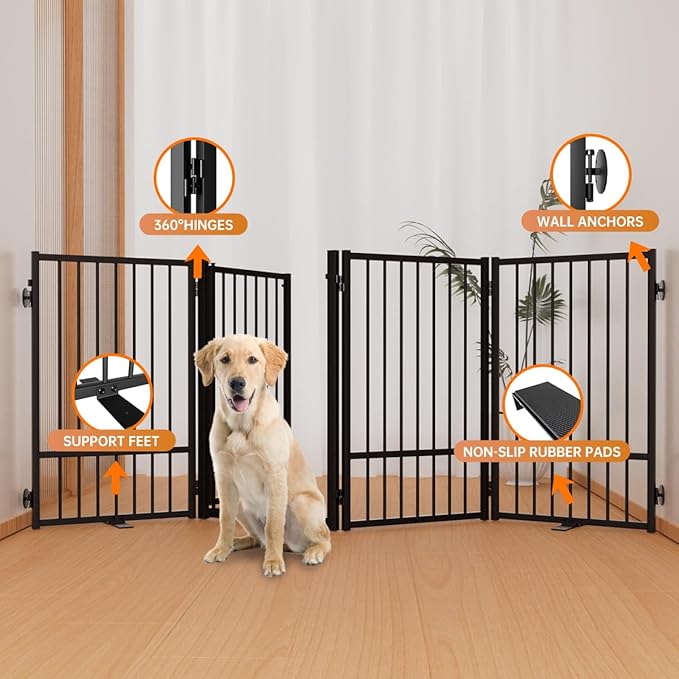 Full Metal Freestanding Dog Gate - Image 5