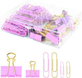 Cute Paper Clips Binder Clips Combo Set, 165 Psc, Cute Office Supplies Set by CREECHWA