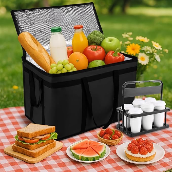 Cooler Insulated Food Delivery Bag & Drink Carrier - Image 9