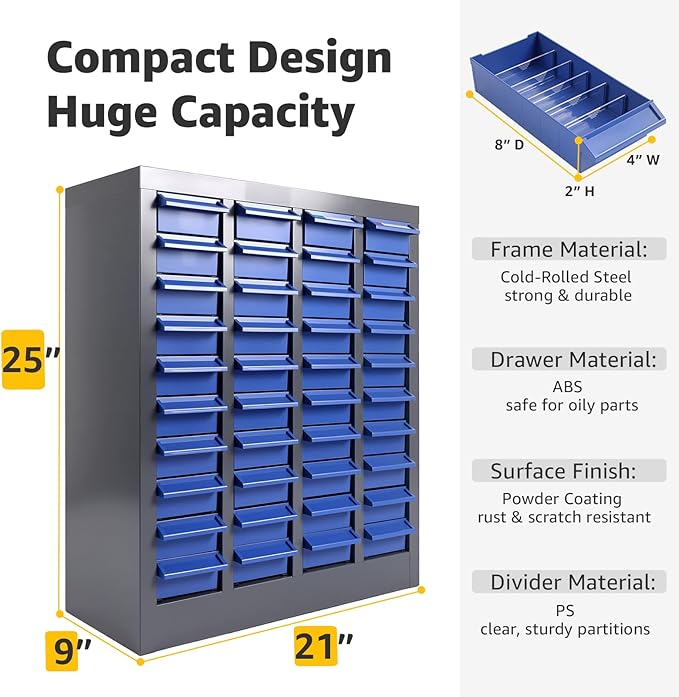40 Drawer Parts Cabinet Organizer - Image 2