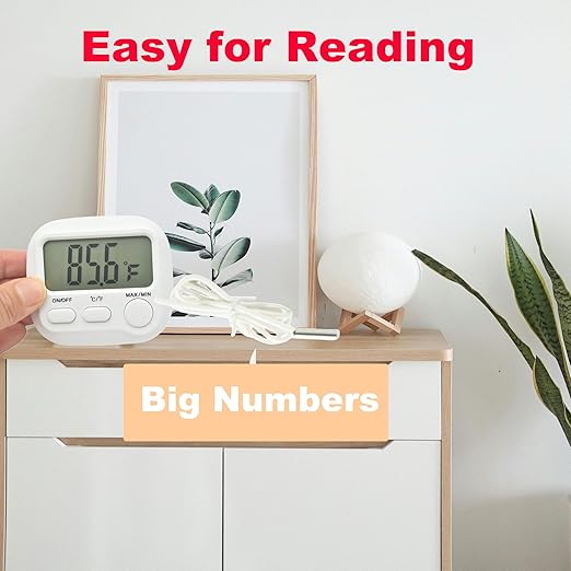 Small Digital Thermometer ON/Off Switch Indoor/Outdoor Meter Gauge - Image 5