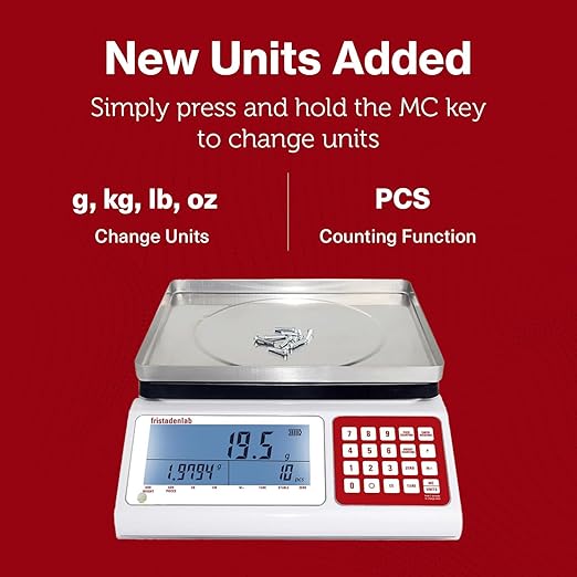 Fristaden Lab Counting Scale | 30 kg x 0.5 g | Industrial Counting Scale - Image 3