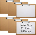 Sherr 6 Pcs Large 9 x 13 Inch Wooden Large Landscape Clipboards by Sherr