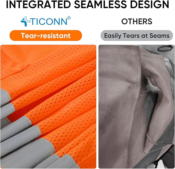 TICONN 2PK/4PK Reflective Safety Vest, High Visibility Vest - Image 5