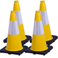 BESEA 4Pack 18 Inch Yellow Traffic Cones by BeSea