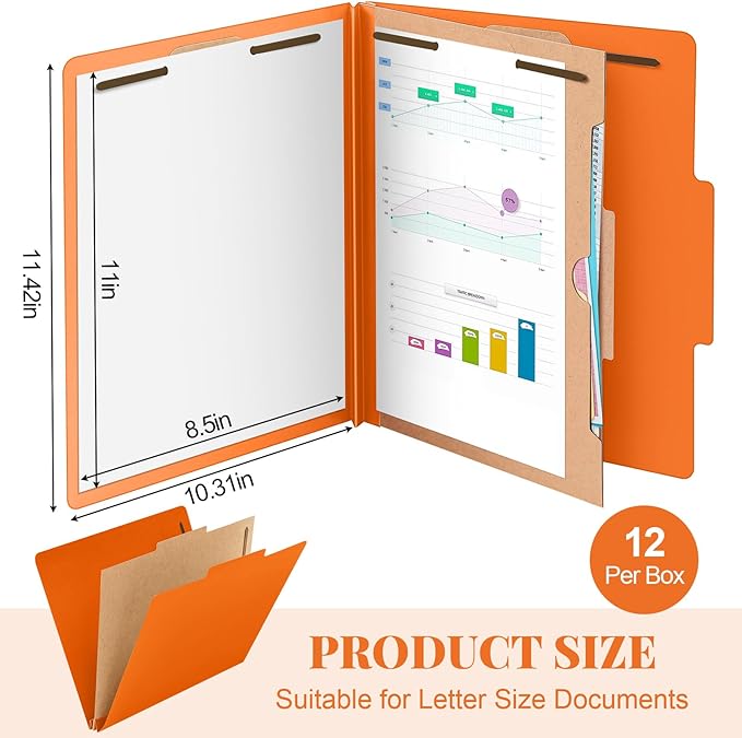 Skyygemm 12 Pack Classification Folders Letter Size Bulk - Image 2