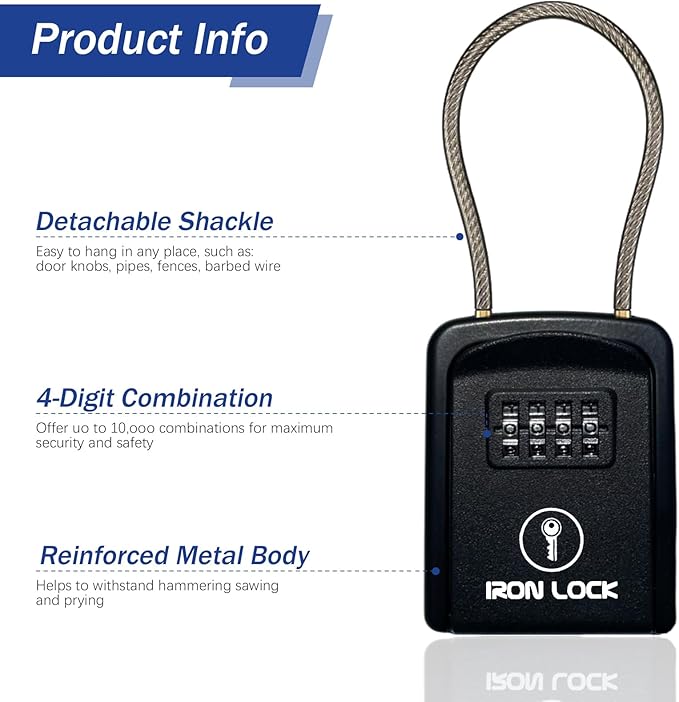 Iron Lock® Key Lock Box Portable - Image 5