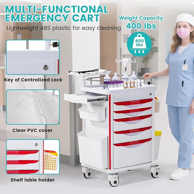 Medical Cart, Rolling Medication Carts - Image 6