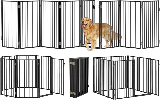 Metal Freestanding Dog Gates by WeLovePetsAsMuchAsYouDo