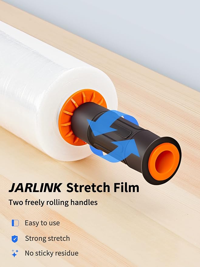 JARLINK 4 Pack Stretch Film, Industrial Strength Stretch up to 650% Stretch - Image 5
