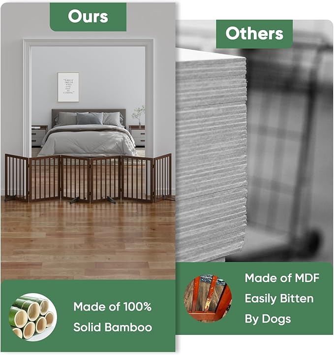 Dog Gates for Doorways, Freestanding Dog Gate Indoor, Foldable Pet Gates for - Image 5