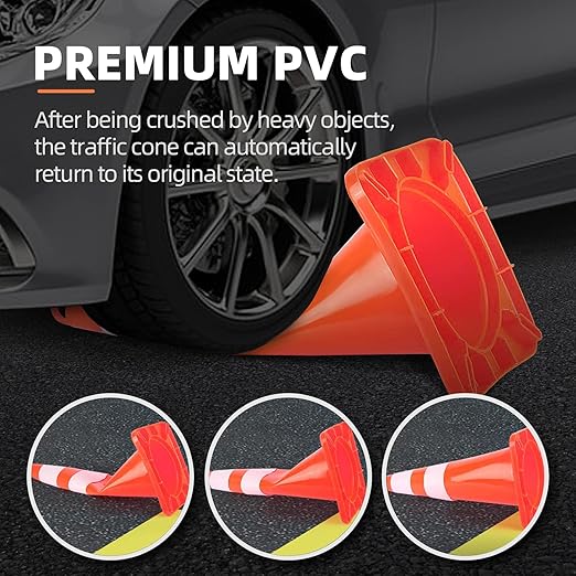 Traffic Cones 28 inch Orange 12 Pack - Image 3