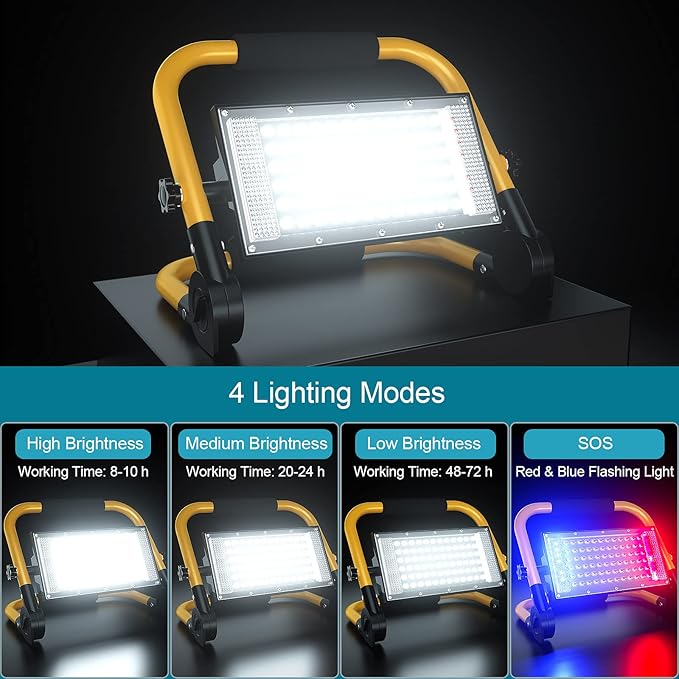 ERAY LED Construction Spotlight, Work Light 8000LM 13500mAh LED Work Light 2 - Image 2