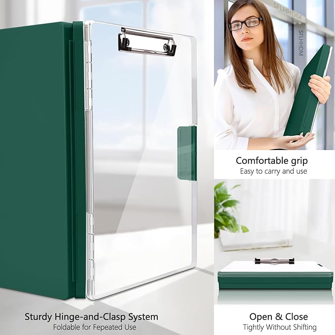 Clipboard with Storage, Heavy Duty Clip Boards 8.5x11 with 2 Storage Case - Image 6