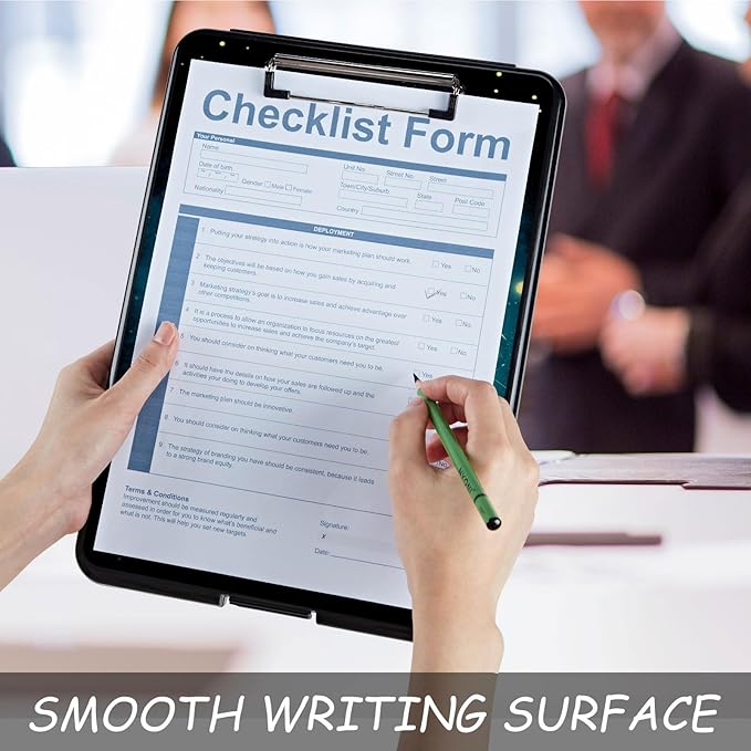Clipboard with Storage, High Capacity Plastic Storage Clipboard with Pen Holder - Image 5
