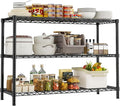 Storage Shelves Heavy Duty, 3-Tier Adjustable Metal Industrial Utility Shelf by ROOMTEC