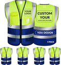 BeautyWill Custom Safety Vest Logo Class 2 High Visibility Reflevtive Vest by BeautyWill