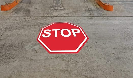 "Stop" Durable Laminated Vinyl Floor Sign- Sign by Graphical Warehouse- 5S - Image 3
