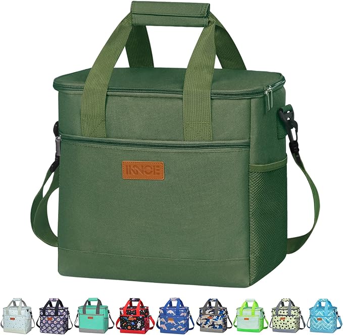 Iknoe Large Cooler Bag Collapsible 24 Can Insulated Bags Leakproof Lunch Cooler by Iknoe