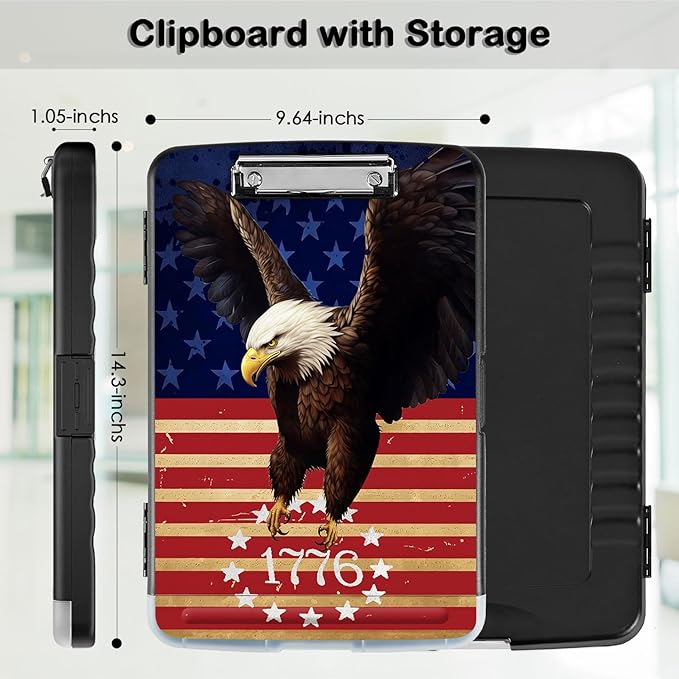 Clipboard with Storage, Office Supplies Nursing Clipboards Folder with Pen - Image 2