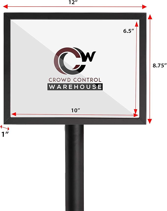 Crowd Control Warehouse Pedestal Standing Floor Sign Frame - Image 2