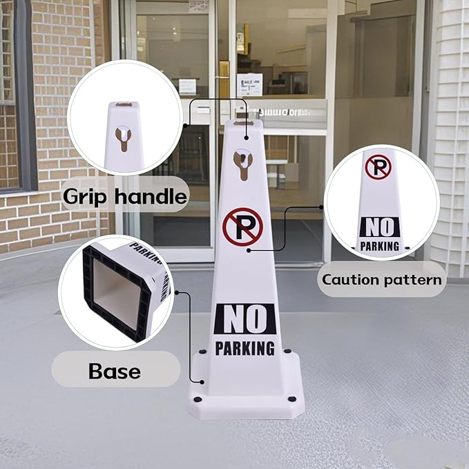 26.5" Caution Cones, 4-Sided Visible Safety Signs - Image 4