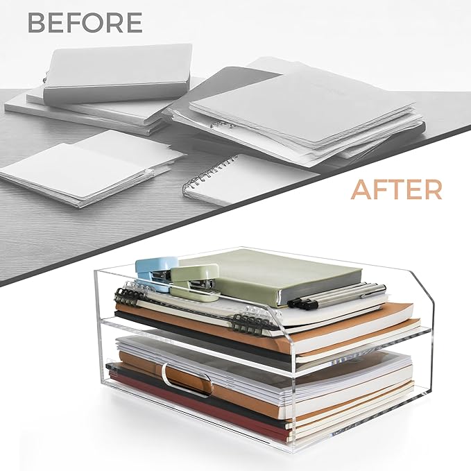 2 Tier Paper Organizer Letter Tray - Image 8