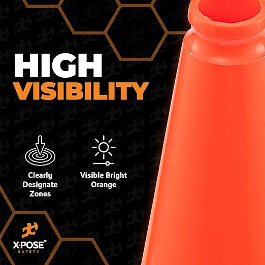 Xpose Safety 18 Inch Orange Traffic Cones, Kids and Construction - Image 5