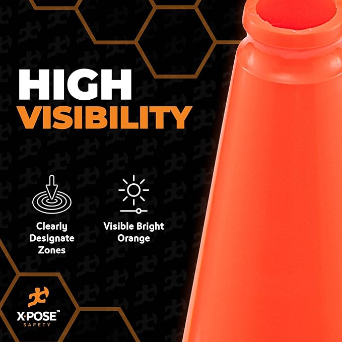Xpose Safety 18 Inch Orange Traffic Cones, Kids and Construction - Image 5