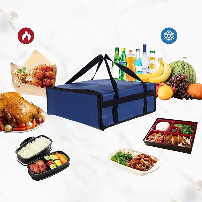 Insulated Pizza Delivery Bag for Hot and Cold Food, Reusable Thermal Carrier - Image 3