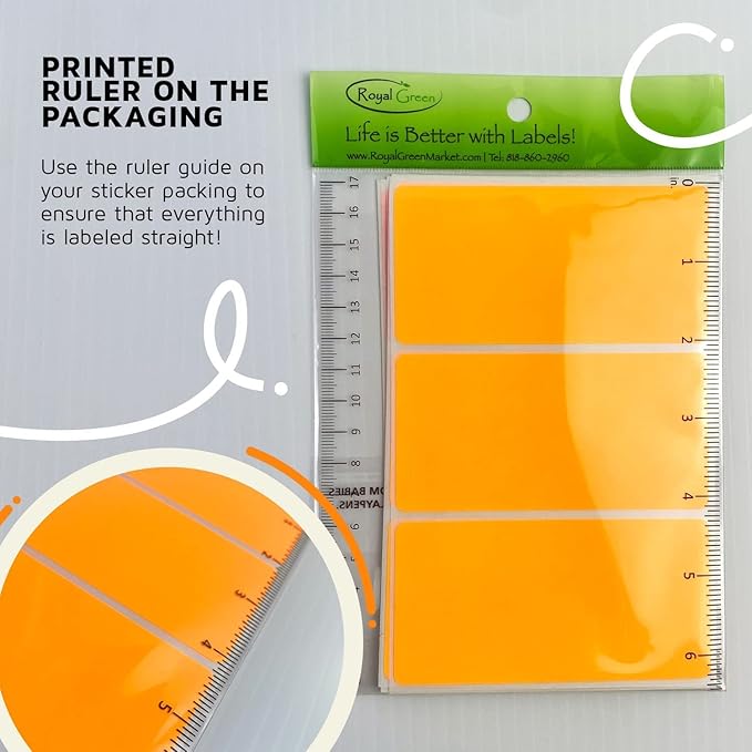 Royal Green Rectangular Stickers Color-Coding Labels - Image 5