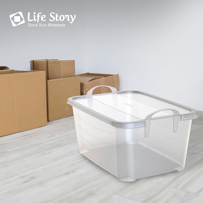 Life Story 6 Pack Light Duty Stackable Storage Bin, 55 Quart Home Organizer - Image 4