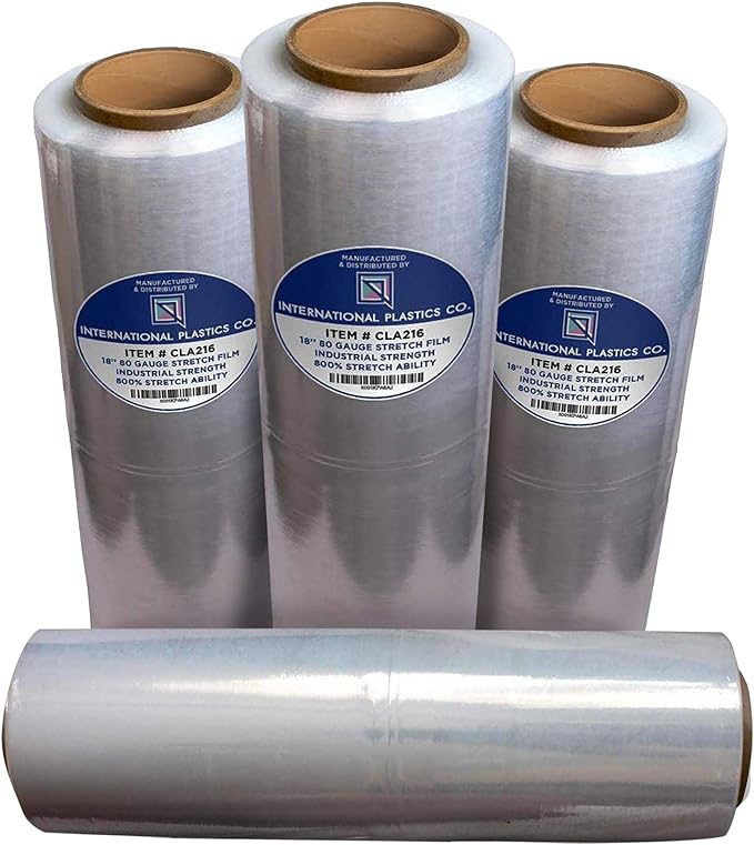 International Plastics Co. 18" Stretch Film/Wrap 1500 feet 7 Layers 80 Gauge - Image 2