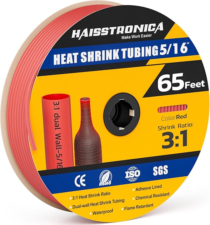 haisstronica 3:1 Heat Shrink Tubing, Shrink Ratio Adhesive Lined Marine Grade by HAISSTRONICA