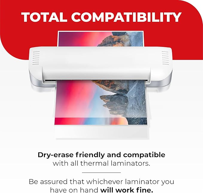 5MIL Thermal Laminating Sheets 4.3x6.3 inch, Card Size Dry-Erase Friendly - Image 3