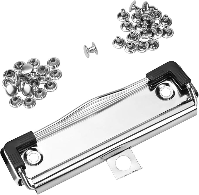 Meetory 15 Pack Clipboard Clips 3.94" Mountable Stainless Metal Clipboards - Image 4