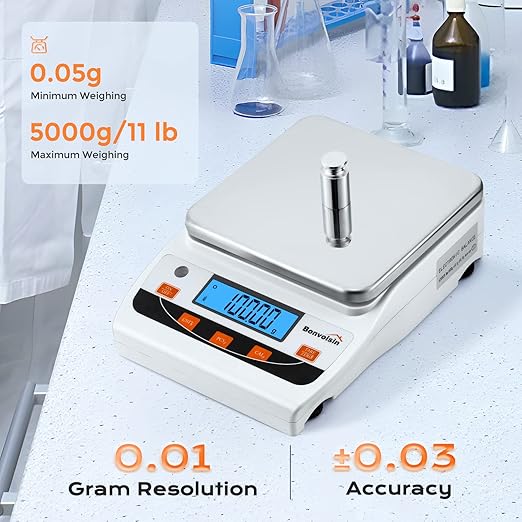 Bonvoisin Lab Scale 5000g/0.01g High Precision Laboratory Scientific Scale 0.01 - Image 2
