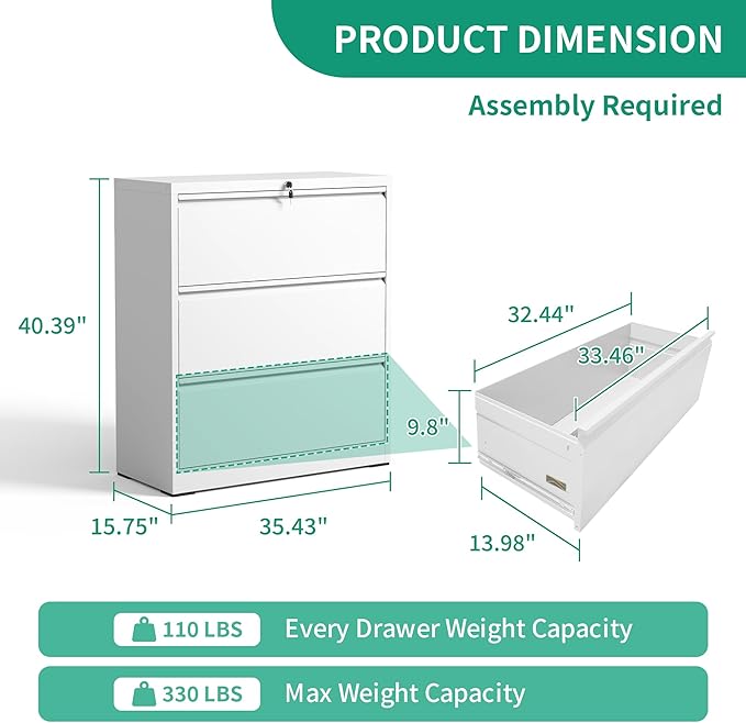 3 Drawer Lateral File Cabinets - Image 3