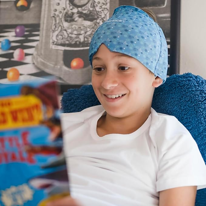 TheraICE Migraine Relief Cap Junior, Soothing Headache Boo Boo Ice Pack Mask - Image 4
