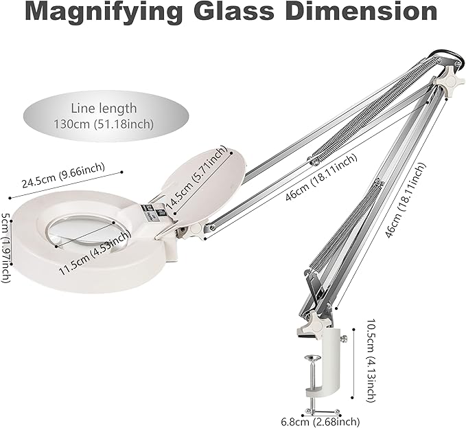10X Magnifying Glass with Light and Stand, Lighted Magnifying Glasses - Image 9