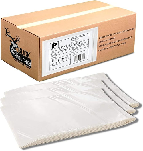 10, 000 Pack 7"x10" Shipping Label Sleeves – Clear Self-Adhesive Packing Slip by BuckUSA
