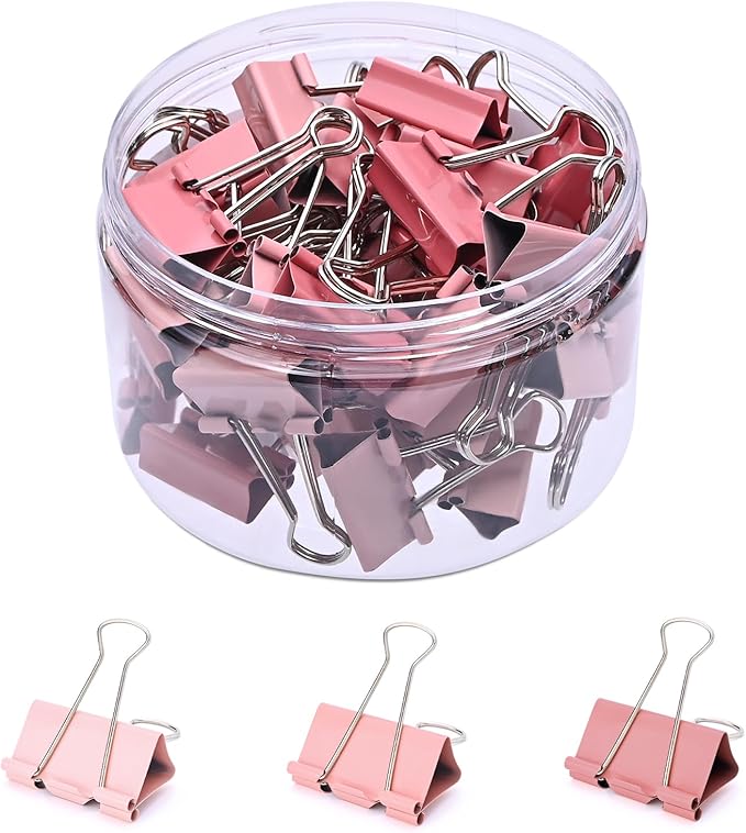 Temiary Aesthetic Binder Clips, Binding Paperwork Clamps by Temiary