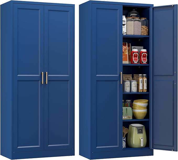 Kitchen Pantry Cabinet, 71 Inch Tall Metal Pantry Cabinet by POLUP