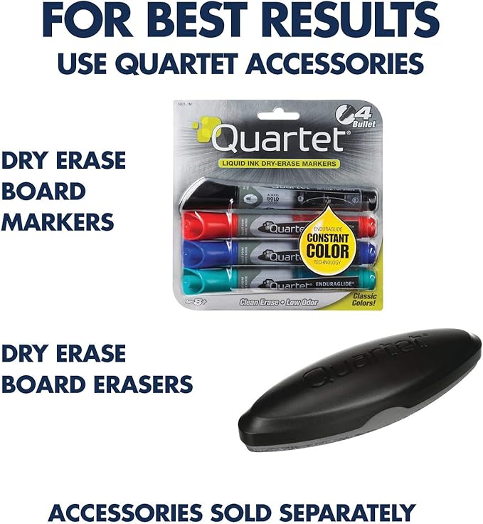 Quartet Magnetic Dry Erase White Board, Nano-Clean Surface Resists Ink Stains - Image 9