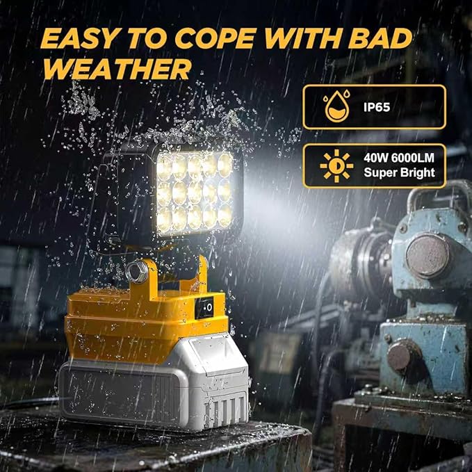 2Pack 6000 Lumen LED Work Light Compatible - Image 5