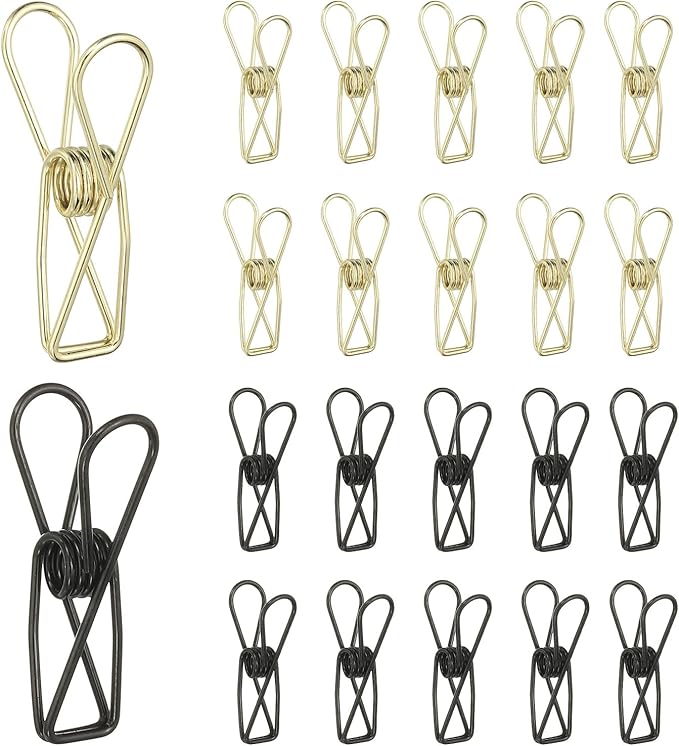 PATIKIL 50Pcs Paper Office Binder Clips, 1.26" Small Metal Wire Hollow Out by PATIKIL