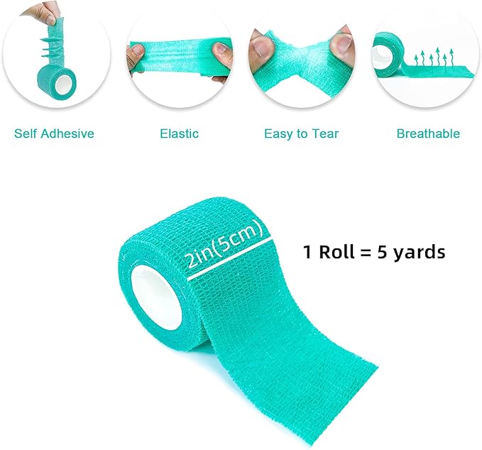 Self Adhesive Bandages Vet Wrap, Wrap Tape Athletic Cohesive Bandage - Image 2