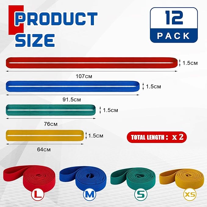 12 Pcs Extra Large 42" 36" 30" 25" Moving Rubber Bands - Image 2