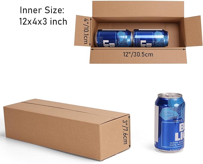 CRUGLA 40 Packs 12x4x3 Shipping Boxes - Image 2